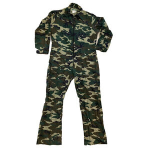 Vtg Game Winner Camo Coveralls Jumpsuit Large 42/44 Hunting Camouflage Paintball